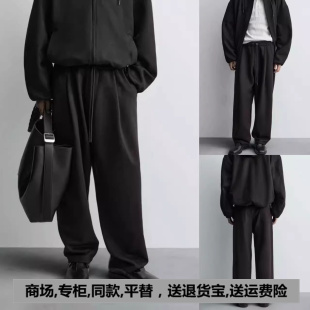 反绒皮宽松阔腿系带褶裤 休闲裤 长裤 春季 3046 男装 3046385 385 新品