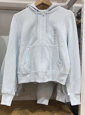 日单女装运动拉链连帽卫衣外套26春季新款纯色休闲短款上衣484236
