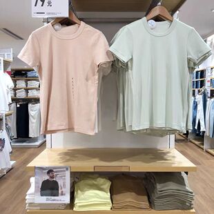 大师T新品女装T恤短袖格雷系穿搭素色纯棉/474404/465754/483456
