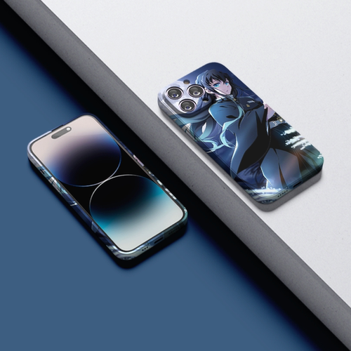 鬼灭之刃菲林软壳苹果14Pro时透无一郎15plus适用iPhone16promax硬手机壳12全包13mini防摔xsmax新款XR二次元