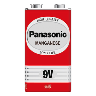 松下正品9v十粒电池碳性 方形6f22nd九伏烟感器 泰勒电箱吉他拾音器6f22红外线仪 烟雾报警器无线探测器 矩形
