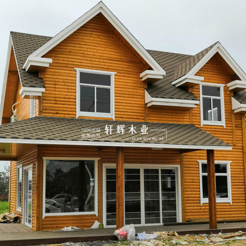 定制木屋别墅度假木房子大型实木两层户外组装欧式人住乡村木板房