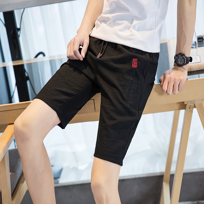 leisure time shorts summer Korean Edition Trend Self cultivation Riding breeches Beach pants Half Pants Thin section Summer 5 Five point pantsin the Men's clothing, Casual pants  category - from Buy2taobao.com to provide professional Taobao agent buy service