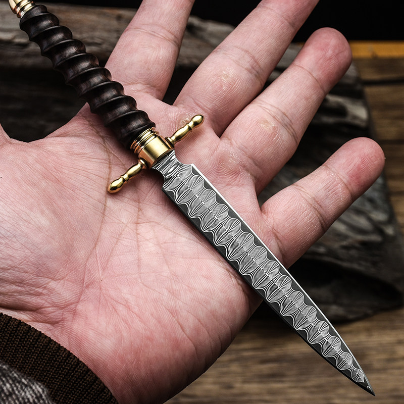 迷你随身刀瓜果刀大马士革钢刀短刀开刃小刀水果刀具防身家用宿舍,厨房/烹饪用具,蔬果刨丝器/瓜果刀,淘宝优惠券,粉丝福利购,淘宝优惠卷