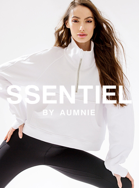 AUMNIE澳弥尼高领半拉链宽松卫衣女舒适柔软时尚瑜伽运动休闲
