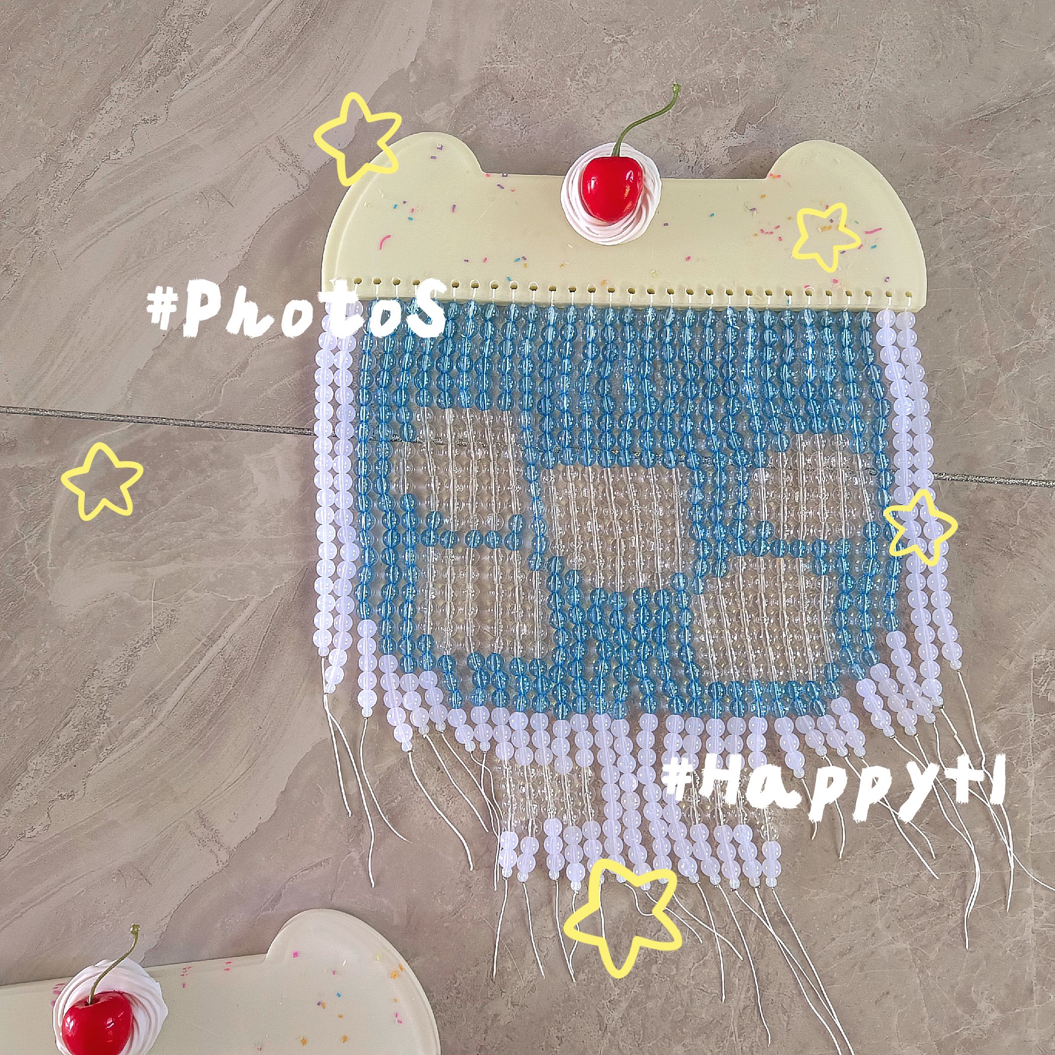 thumbnail for [Not sweet and dog] original beaded soda bead curtain beaded hanging picture material package finished product