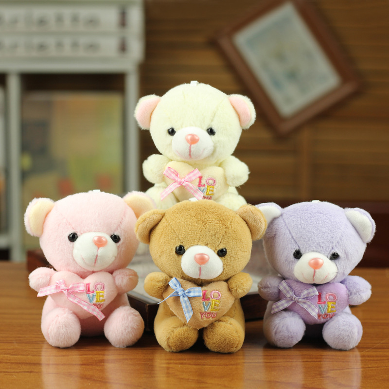 爱心熊毛绒玩具可爱小熊公仔手偶娃娃包包挂饰玩偶钥匙扣