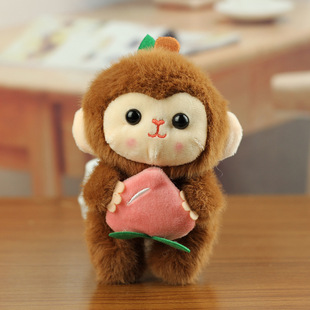 水果小猴子毛绒玩偶小挂件绒布玩具书包挂饰钥匙扣可爱公仔