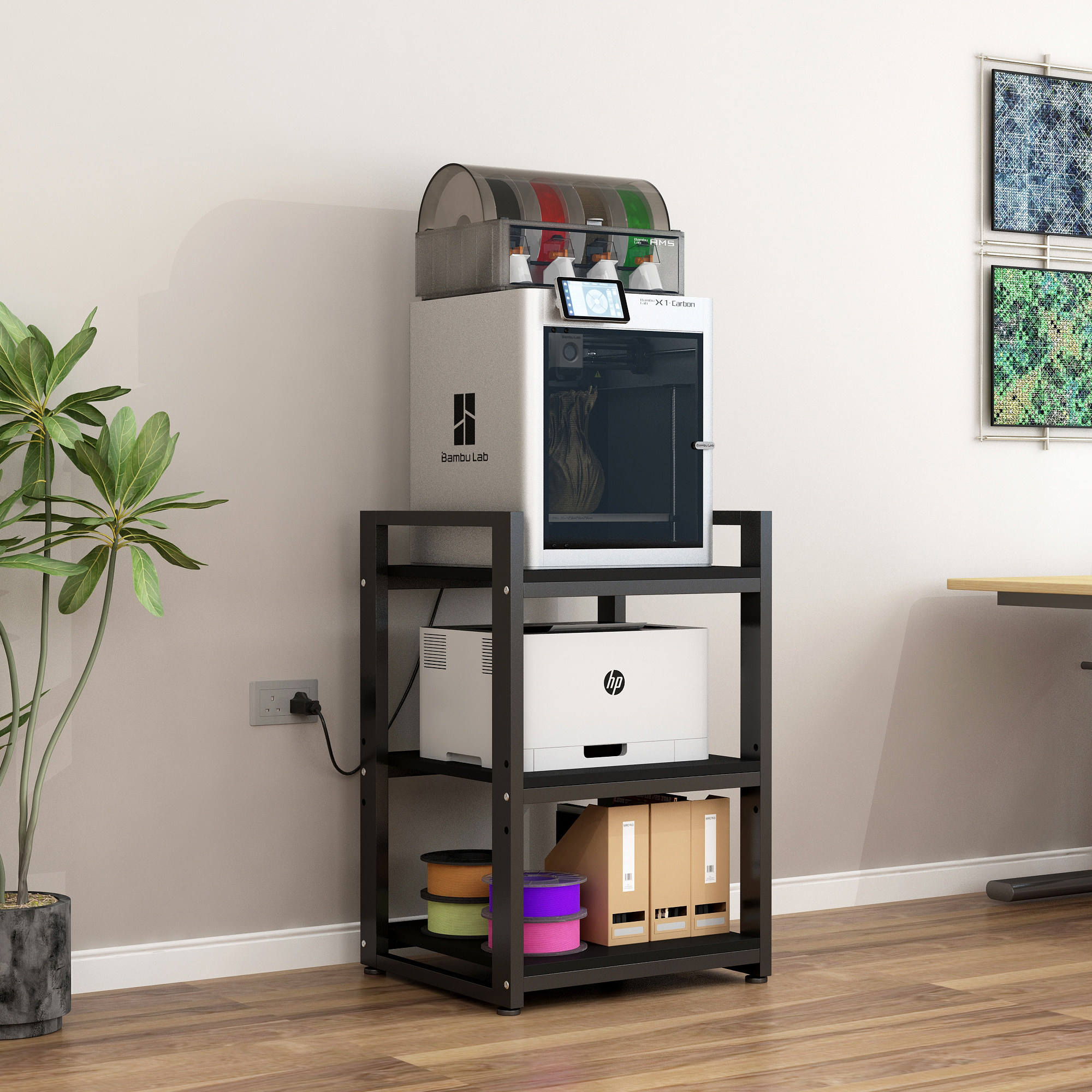 3D打印机置物架 工作室移动收纳架家用DIY创意手工台拓竹三维立方