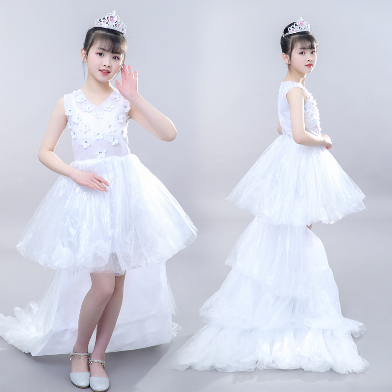 六一环保服装儿童幼儿园演出女走秀衣服天使亲子手工创意主持人