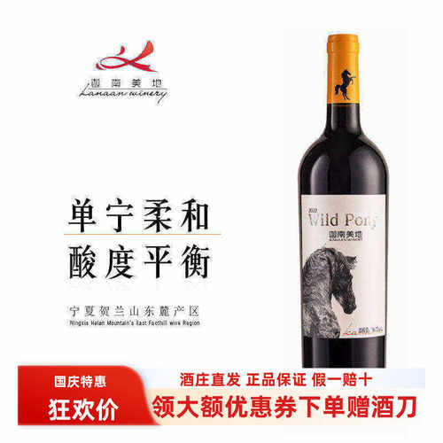 赤霞珠红葡萄酒迦南美地小野马