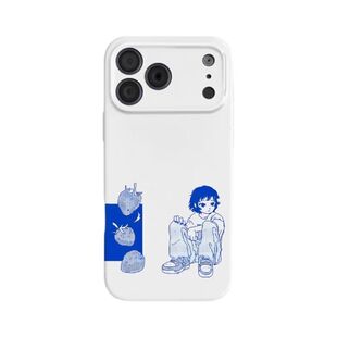 xr苹果14 15Promax软情侣8p手机壳 17手机壳11 忧郁男孩适用iPhone14Pro