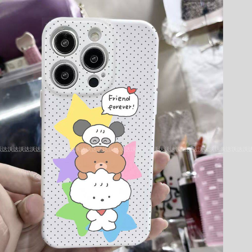 叠叠乐小熊适用iPhone14Pro/17手机壳11/6/xr苹果14/15Promax软情侣8p手机壳简约