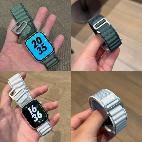 适用iWatch11苹果手表s10s9硅胶磁吸s8腕带ultra32透气s7