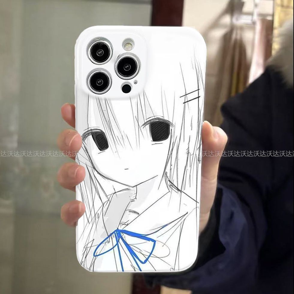 领结少女适用iPhone14Pro/13手机壳11/6/xr苹果14/15Promax软情侣8p手机壳