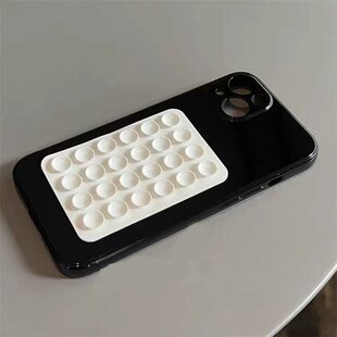 手工创意吸盘适用iPhone14Pro/13手机壳11/6/xr苹果14/15Promax软情侣8p手机壳