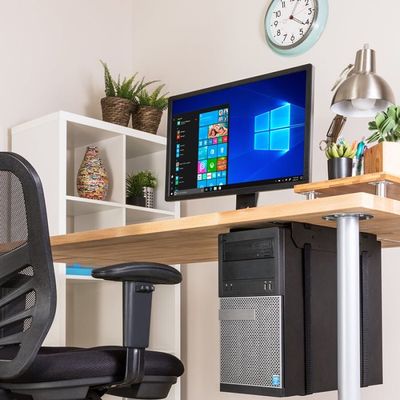 电脑桌配件主机箱支架台式电脑架固定架移动架电脑吊挂件CPU