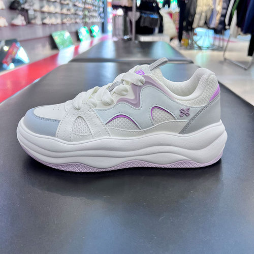 安踏冰淇淋丨厚底增高休闲鞋女2025夏季新款潮流面包鞋122528035