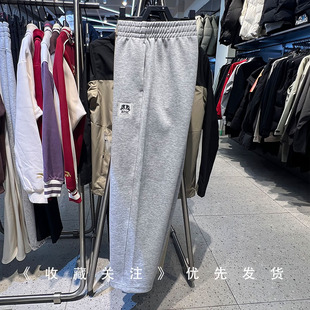 安踏美式潮流运动复古男子直筒宽口抽绳百搭针织长裤152618302S