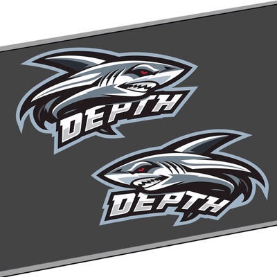 鲨鱼车队个性创意划痕遮挡装饰贴