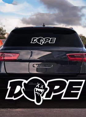 DOPE酷毙马里奥幽灵车贴改装前后挡风玻璃个性创意车身贴汽车贴纸