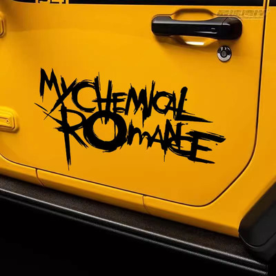 涂鸦字母朋克乐队车门风挡贴纸