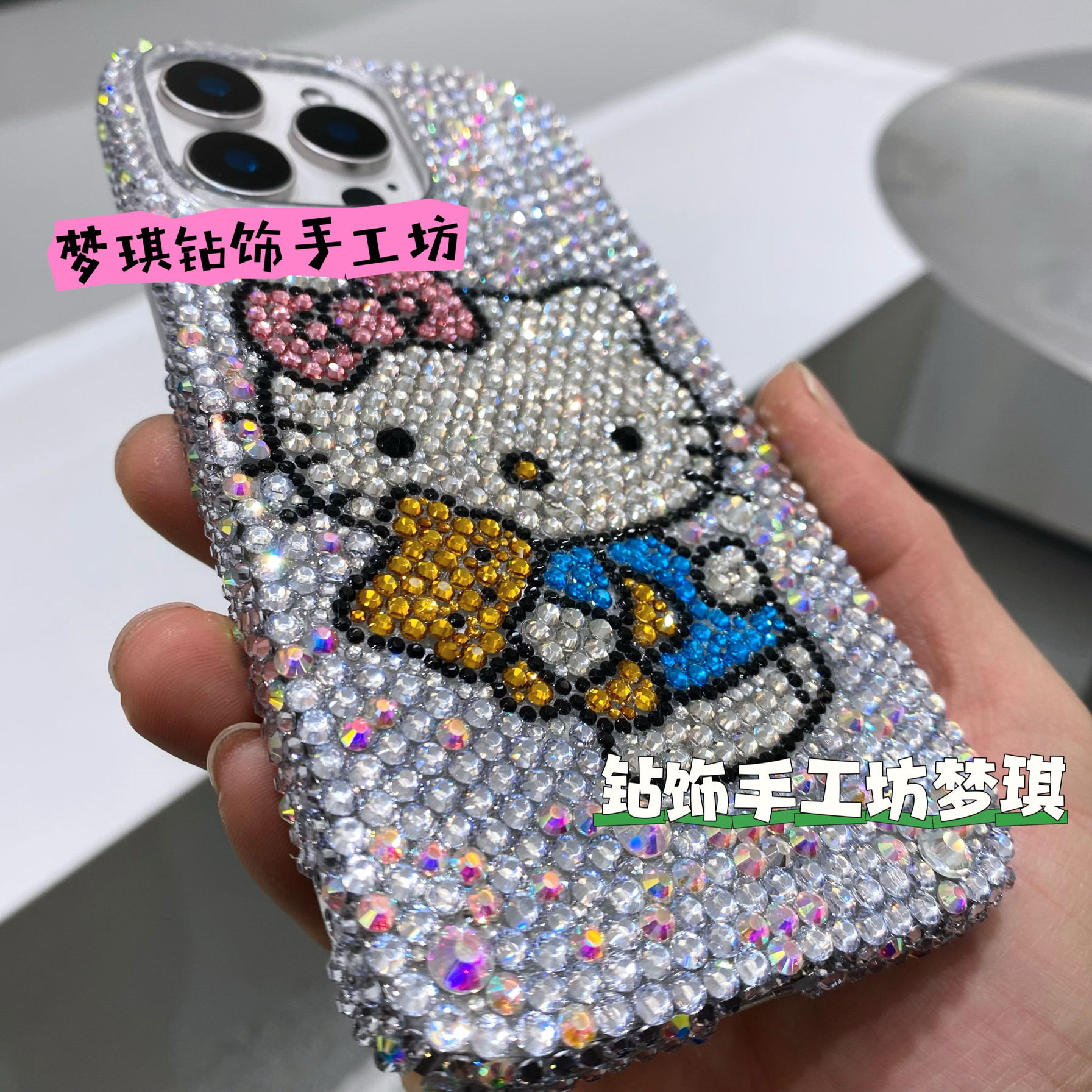 16promax手机壳女款14plus爆闪气质高级感13奢华钻xs透明iphone12