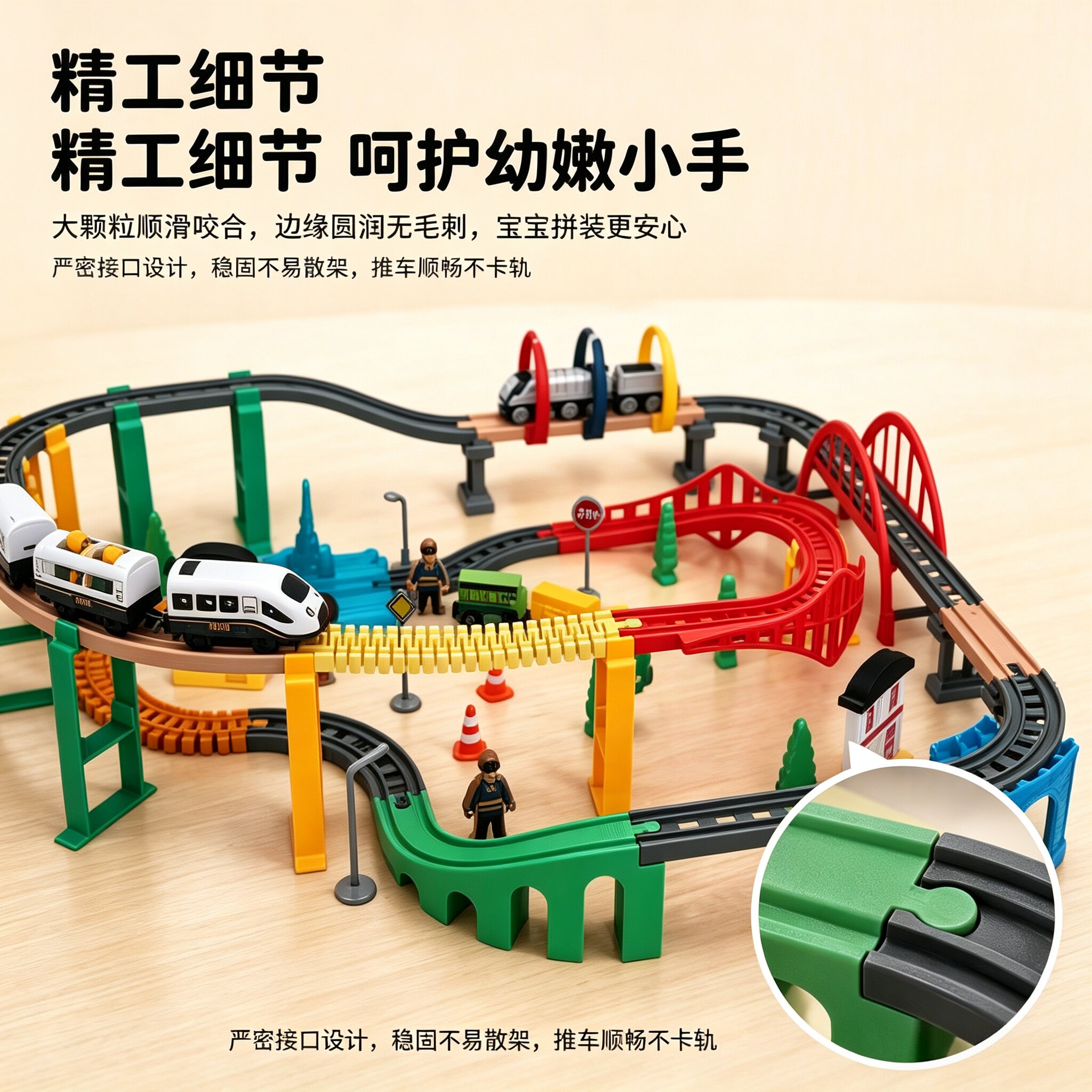 电动轨道拼装城市交通益智玩具