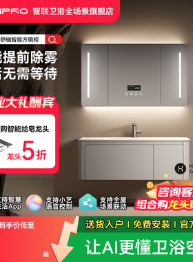 佳普乐舒樾智联镜柜浴室柜带灯牙刷消毒智能香薰（支持鸿蒙智联）