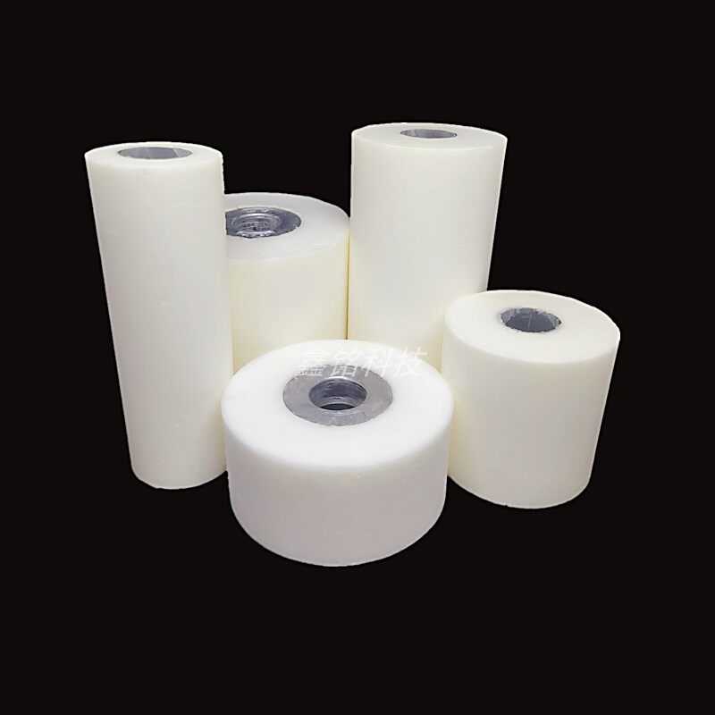 pu海绵轮 海绵打磨轮抛光轮砂带用抛光轮滚筒轮30/35mm内孔200高