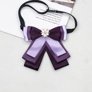 领结女领花职业银行领结建行工行电信柜员职业装西装正装头花