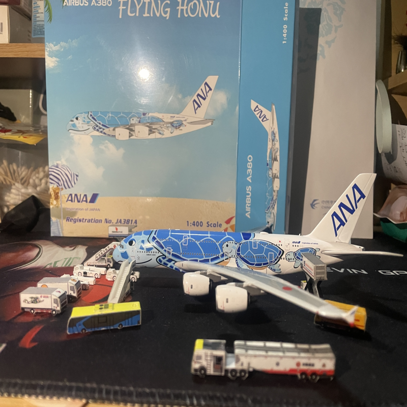 全日空航空 空客A380 蓝海龟彩绘  ：PH注册号：JA381A    彩绘#P