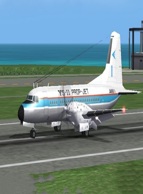 YS-11日本NAMC YS11双发涡桨短程支线客机1:200合金飞机模型绝版