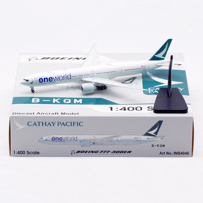 AV 1:400 B-KQM 国泰航空 777-300ER 寰宇一家 合金成品客机模型