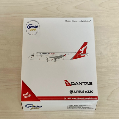GJ 澳航快达联接 空客 A320-200 1:400GeminiJets GJQFA1772 Qant