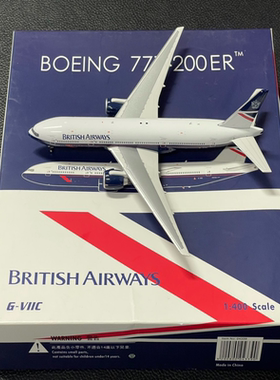 PHOENIX PH英国航空英航波音777-200飞机模型，注册号G-VIIC，模