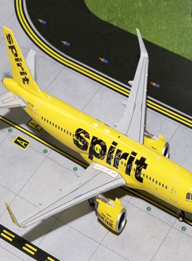 GJ A320neo 1/200 精神航空 GeminiJets空客A320neo，骚黄涂装非