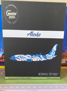Geminijets 1:200# 飞机模型 阿拉斯加航空Boeing B737-800 N559A