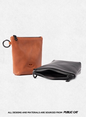 PUBLICCAT公务猫小众设计师头层牛皮零钱汽车钥匙收纳真皮钥匙包
