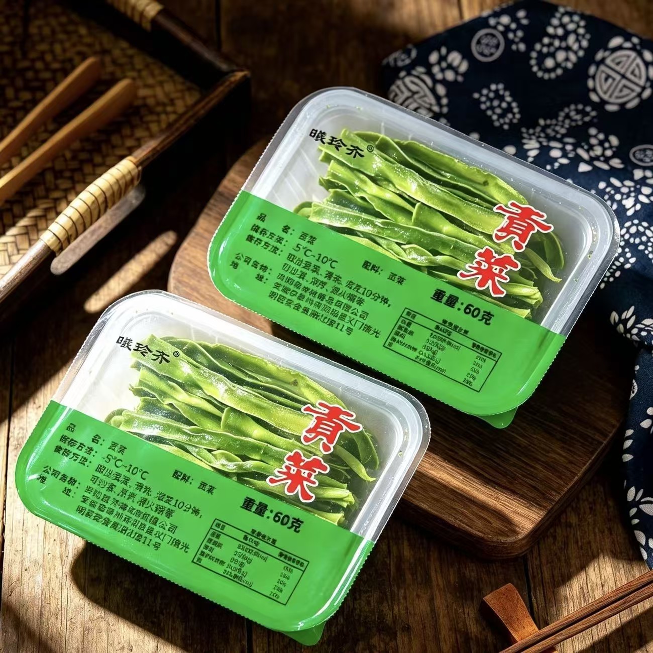 精选免切贡菜干净重60克一盒去头去尾商用苔干批发盒装火锅食材