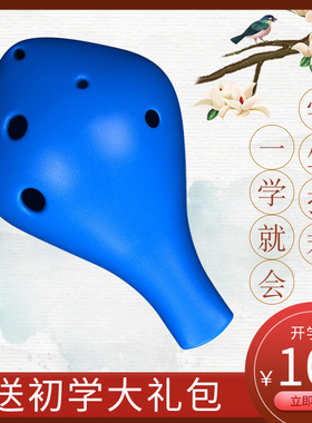 陶笛6/12孔初学入门专业C调儿童学生成人乐器中音六孔笛子AC12埙