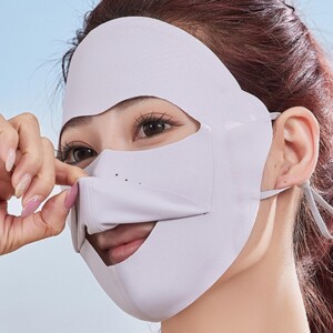 春夏女防紫外线全脸外出骑行开车遮阳脸基尼冰丝防晒面罩口罩脸罩