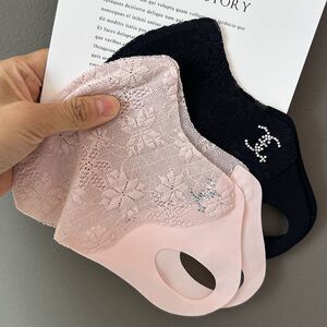 防晒口罩女高颜值护眼角透气蕾丝