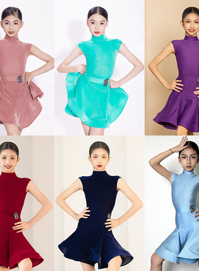 Dancebaby拉丁舞服2026新款比赛规定服赛服女童考级舞蹈服DAS721