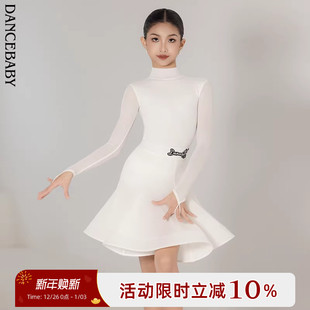 Dancebaby拉丁舞服规定服2025新款 薄丝绒练功服规定赛服DAS676B