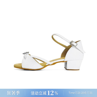 BD/贝蒂舞鞋拉丁舞鞋少儿舞蹈鞋儿童小白鞋软底平跟跳舞鞋子N620