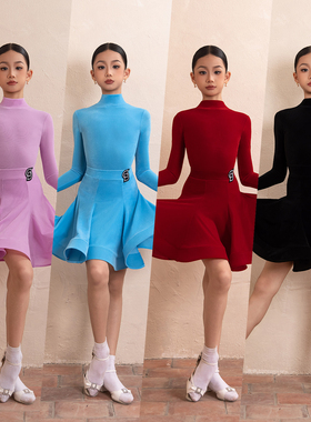 Dancebaby拉丁舞服2026新款女童比赛规定赛服表演服套装DAS772L