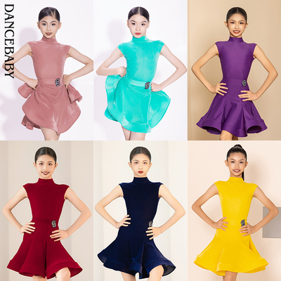 Dancebaby拉丁舞服2025新款比赛服规定赛服女童新品舞蹈服DAS721