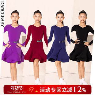 Dancebaby拉丁舞服少儿舞蹈服2025新款比赛服女童规定赛服DAS577