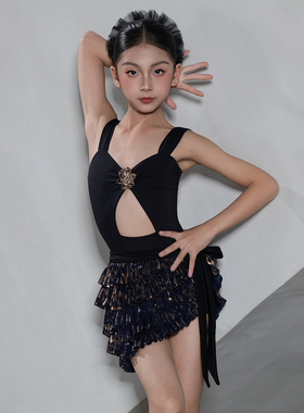 Dancebaby2026新款拉丁舞服日常练功服儿童舞蹈高级感体服D134